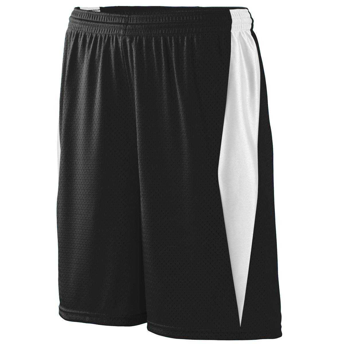 Augusta 9736 Top Score Short Youth - Black White - HIT a Double