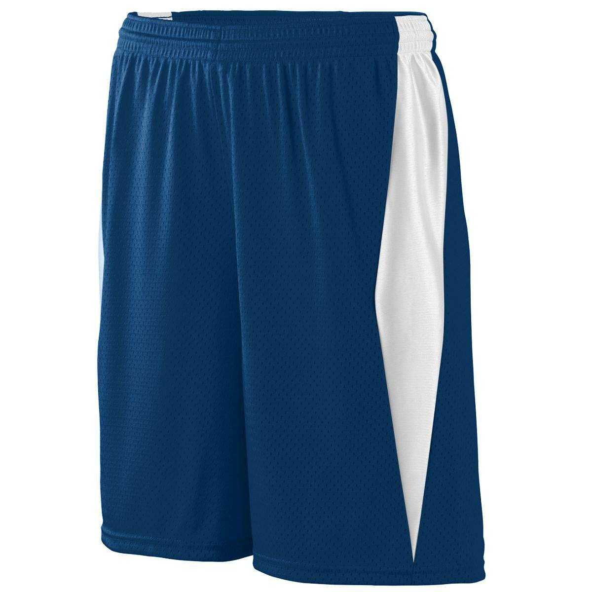 Augusta 9736 Top Score Short Youth - Navy White - HIT a Double