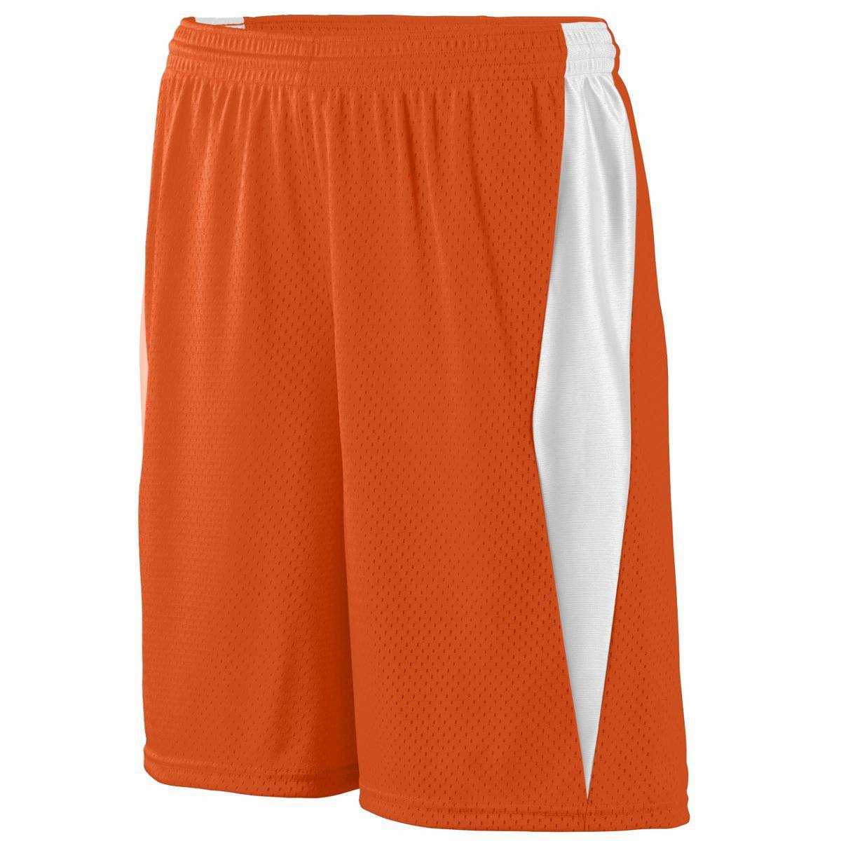 Augusta 9736 Top Score Short Youth - Orange White - HIT a Double