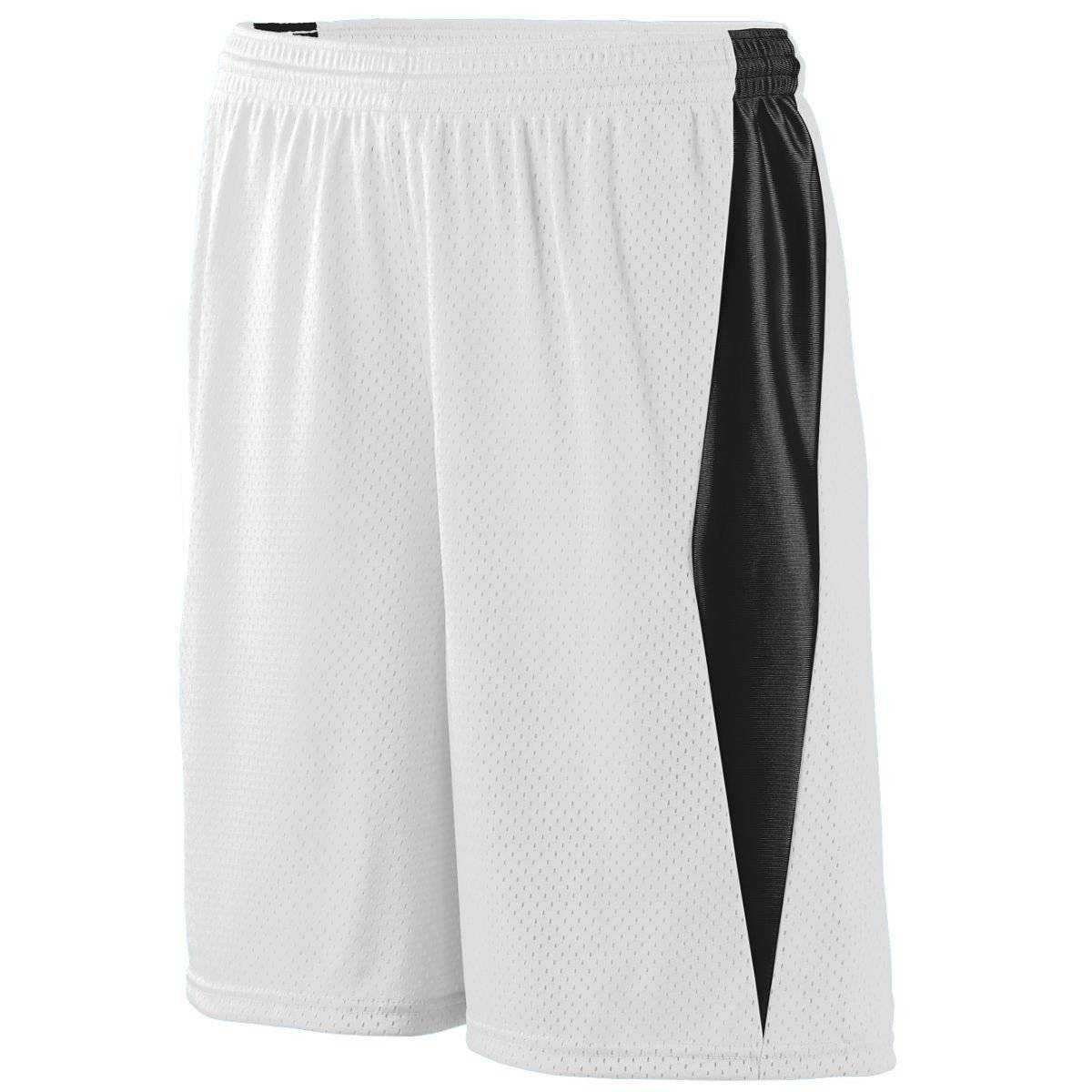 Augusta 9736 Top Score Short Youth - White Black - HIT a Double