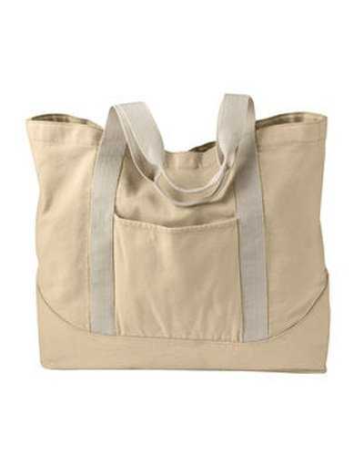 Authentic Pigment 1904 Pigment-Dyed Large Canvas Tote - Putty - HIT a Double