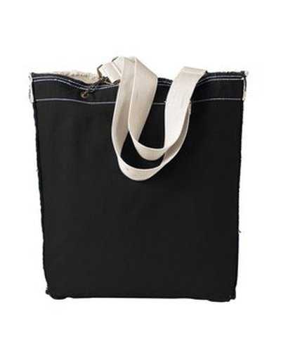 Authentic Pigment 1906 Direct-Dyed Raw-Edge Tote - Black - HIT a Double
