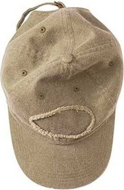 Authentic Pigment 1917 Pigment-Dyed Raw-Edge Patch Baseball Cap - Khaki Green - HIT a Double