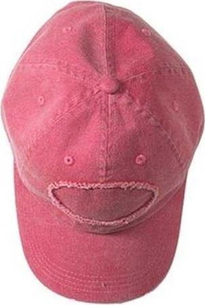 Authentic Pigment 1917 Pigment-Dyed Raw-Edge Patch Baseball Cap - Poppy - HIT a Double