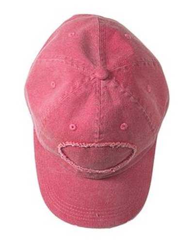 Authentic Pigment 1917 Pigment-Dyed Raw-Edge Patch Baseball Cap - Poppy - HIT a Double