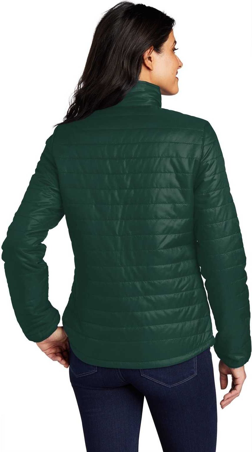 Port Authority L850 Port AuthorityLadies Packable Puffy Jacket - Tree Green Marine Green - HIT a Double - 2