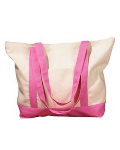 BAGedge BE004 Canvas Boat Tote - Natural Pink - HIT a Double