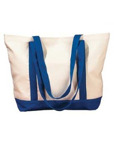 BAGedge BE004 Canvas Boat Tote - Natural Royal - HIT a Double