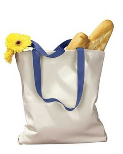 BAGedge BE010 Canvas Tote with Contrasting Handles - Natural Royal - HIT a Double
