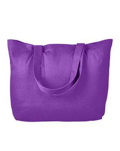 BAGedge BE102 Cotton Twill Horizontal Shopper - Purple - HIT a Double