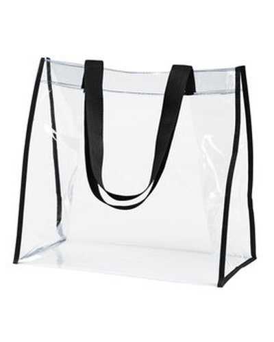 BAGedge BE252 Clear Pvc Tote - Black - HIT a Double