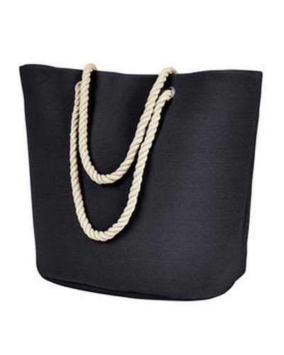 BAGedge BE256 Polyester Canvas Rope Tote - Black - HIT a Double