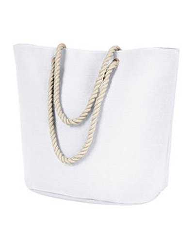 BAGedge BE256 Polyester Canvas Rope Tote - White Sublmtn - HIT a Double