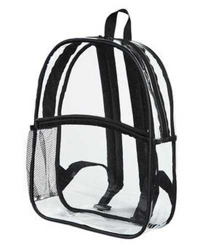 BAGedge BE259 Clear Pvc Backpack - Black - HIT a Double