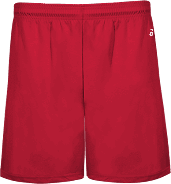 Badger Sport 414600 B-Core Pocketed 5" Short - Red - HIT a Double - 1