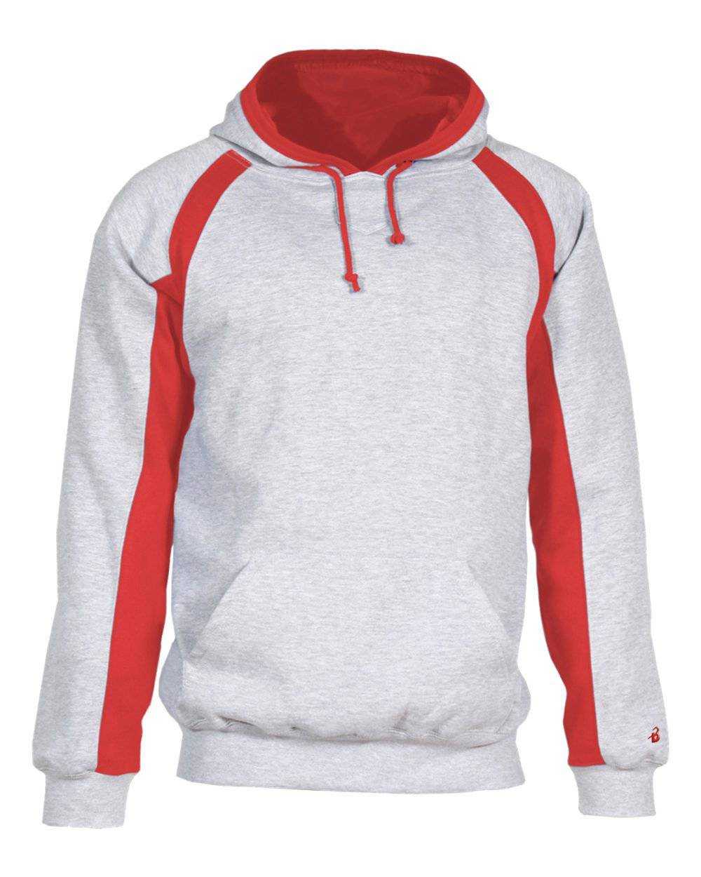 Badger Sport 1262 Hook Hoodie - Oxford Red - HIT a Double - 1