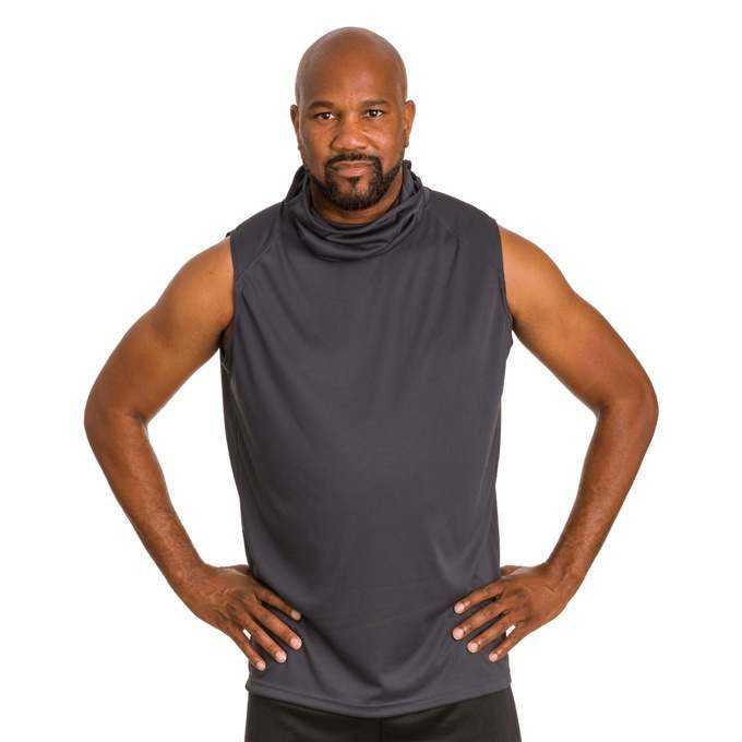 Badger Sport 1923 Adult 2B1 Sleeveless Tee - Graphite - HIT a Double - 3
