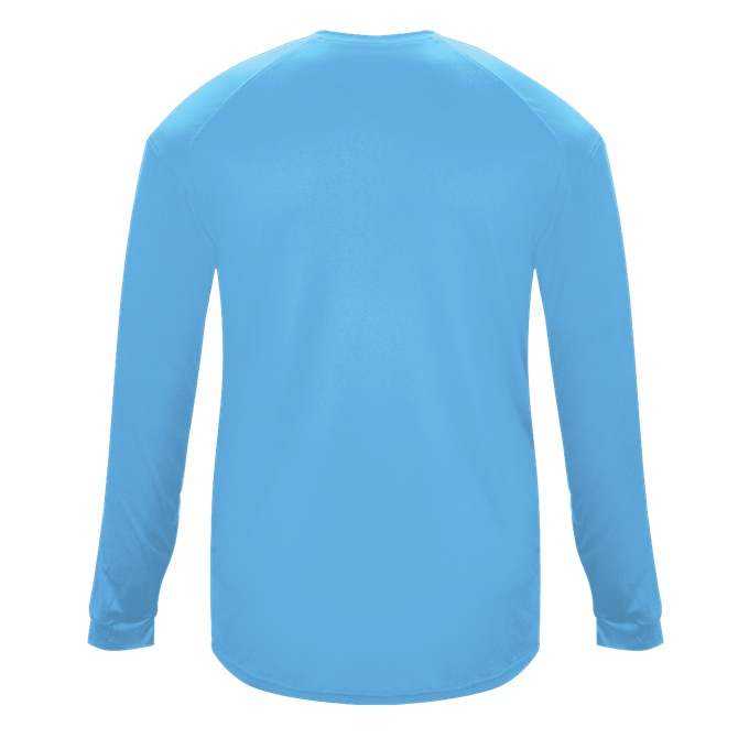 Badger Sport 2004 Ultimate Softlock Youth Long Sleeve Tee - Columbia Blue - HIT a Double - 3