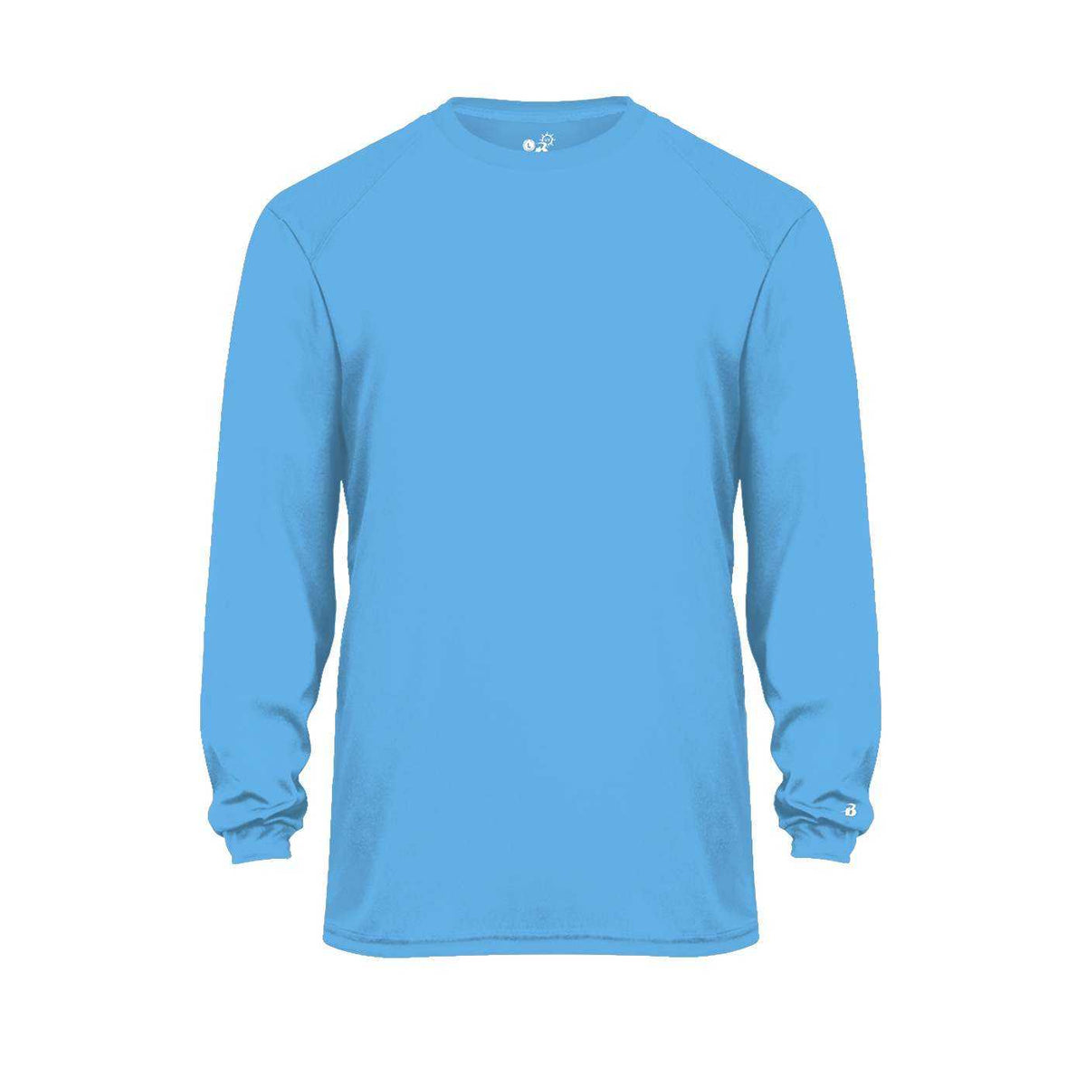 Badger Sport 2004 Ultimate Softlock Youth Long Sleeve Tee - Columbia Blue - HIT a Double - 1