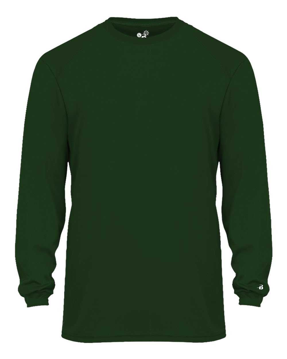 Badger Sport 2004 Ultimate Softlock Youth Long Sleeve Tee - Forest - HIT a Double - 1