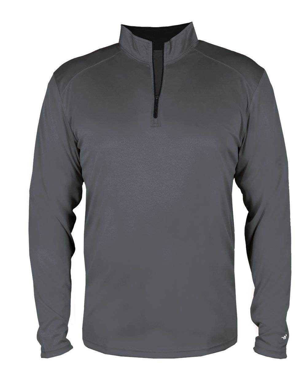 Badger Sport 2102 B-core Youth 1/4 Zip - Graphite Black - HIT a Double - 1