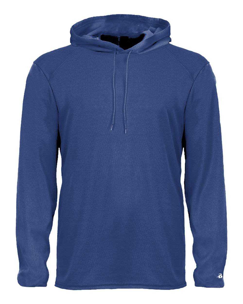 Badger Sport 2105 B-Core Long Sleeve Youth Hoodie Tee - Royal - HIT a Double - 1
