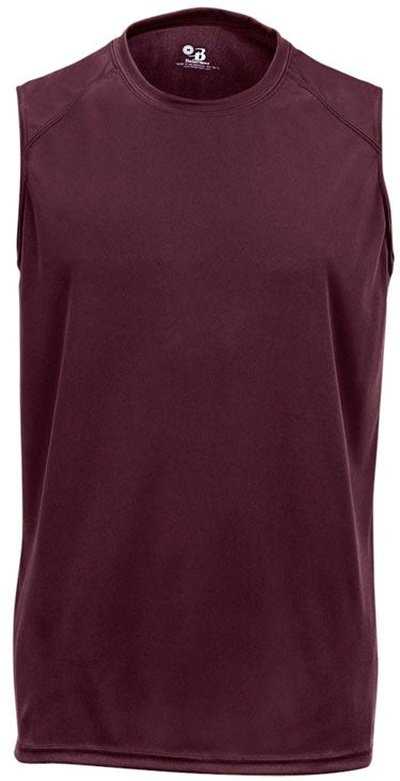 Badger Sport 2130 B-Core Sleeve Youth Tee - Maroon - HIT a Double - 1