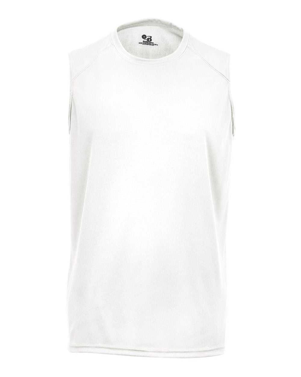 Badger Sport 2130 B-Core Sleeve Youth Tee - White - HIT a Double - 1