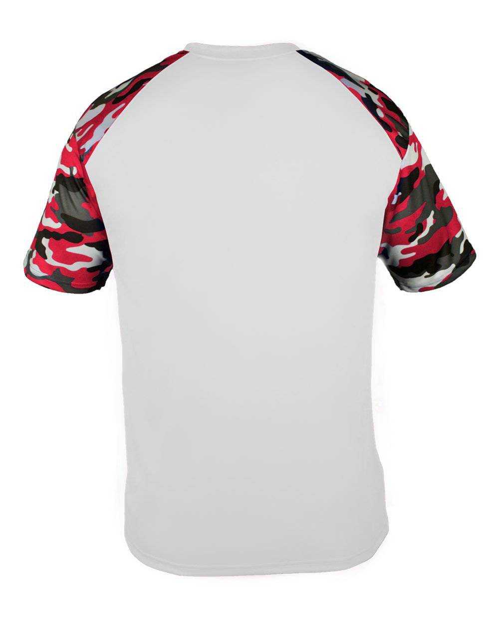 Badger Sport 2141 Camo Sport Youth Tee - White Red Camo - HIT a Double - 3