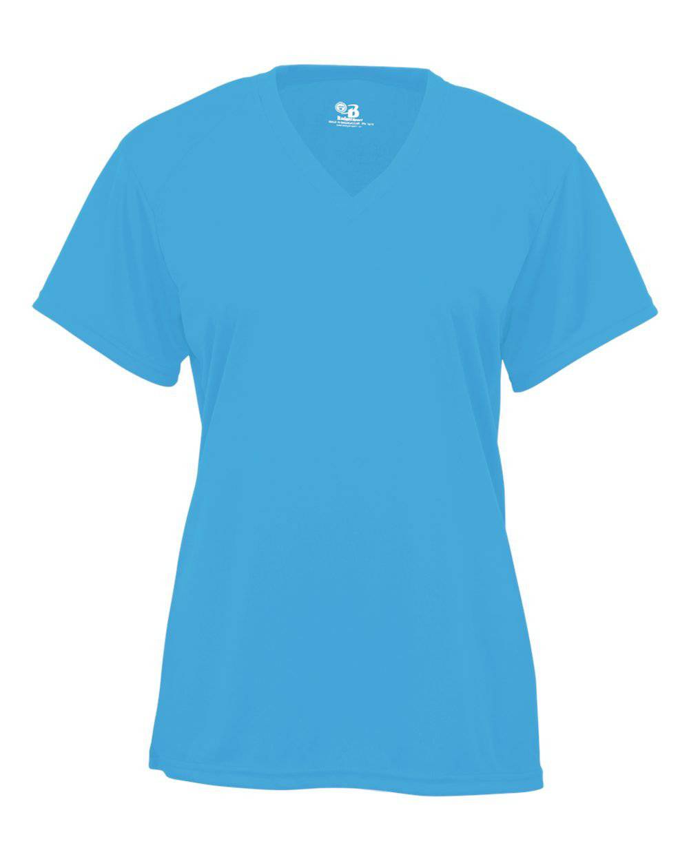Badger Sport 2162 B-Core Youth V-Neck Tee - Columbia Blue - HIT a Double - 1