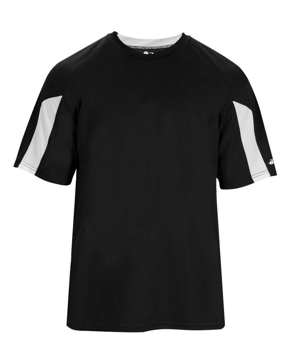 Badger Sport 2176 Striker Youth Tee - Black White - HIT a Double - 1