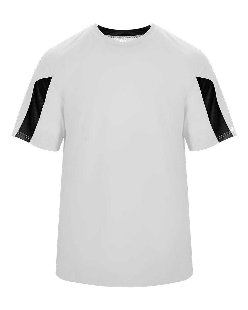 Badger Sport 2176 Striker Youth Tee - White Black - HIT a Double - 1