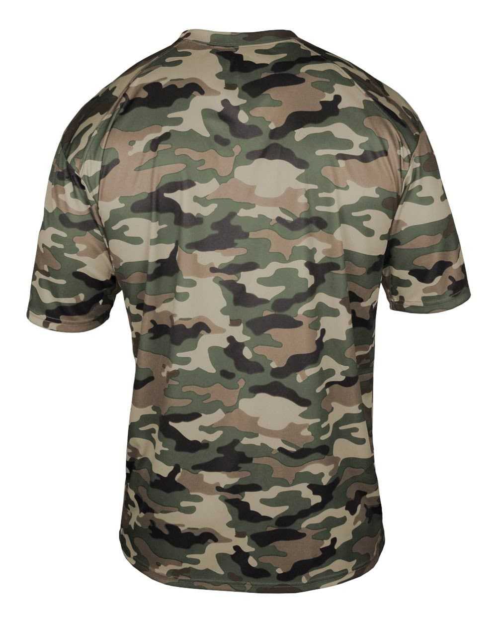 Badger Sport 2181 Camo Youth Tee - OD Green Camo - HIT a Double - 3