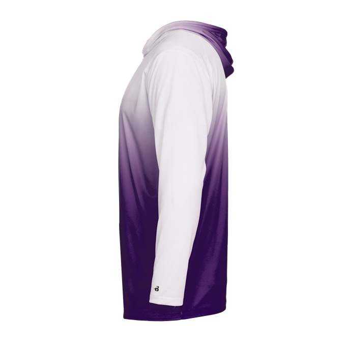Badger Sport 2205 Ombre Youth Hoodie Tee - Purple Ombre - HIT a Double - 3