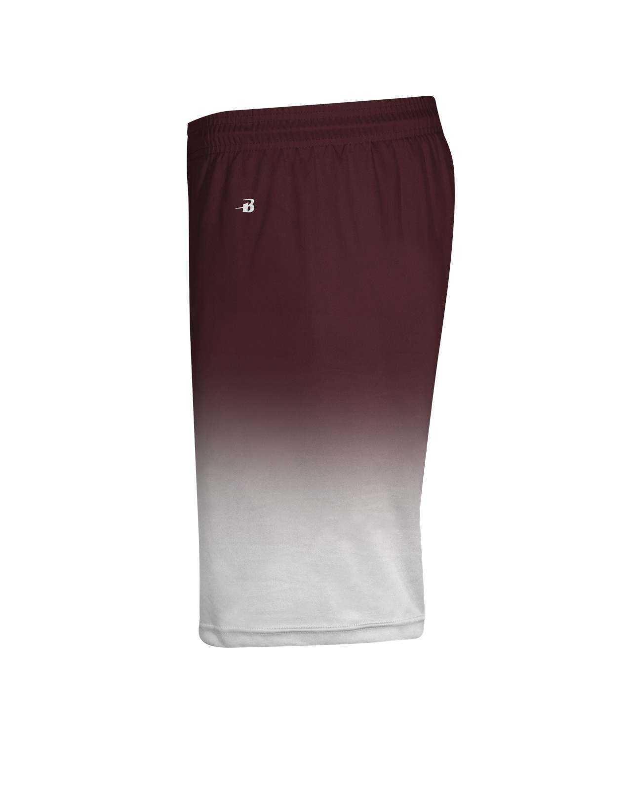 Badger Sport 2206 Ombre Youth Short - Maroon White - HIT a Double - 1