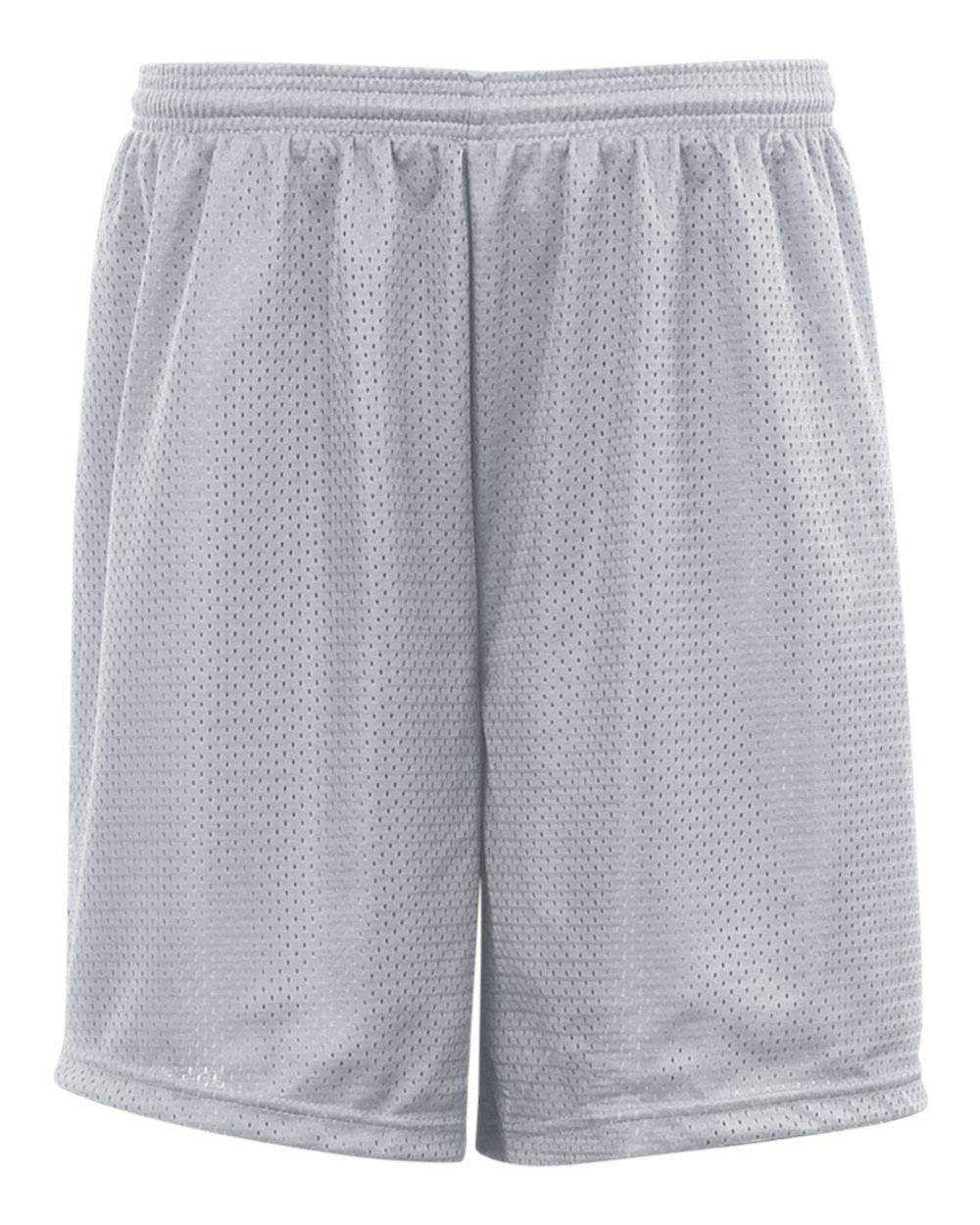 Badger Sport 2207 Youth Mesh/Tricot Short - Silver - HIT a Double - 1