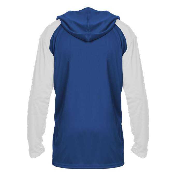 Badger Sport 2235 Breakout Youth Hoodie Tee - Royal White - HIT a Double - 3