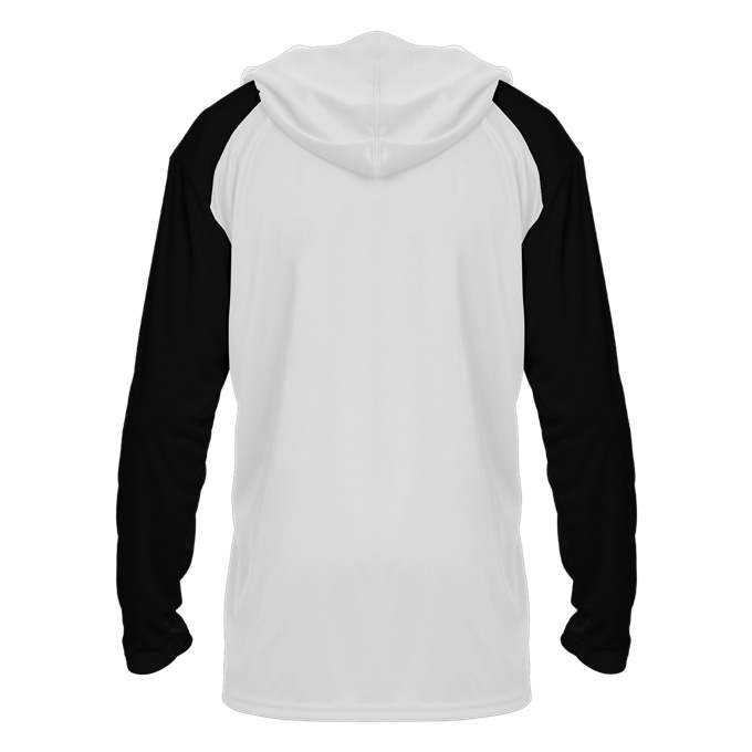 Badger Sport 2235 Breakout Youth Hoodie Tee - White Black - HIT a Double - 3