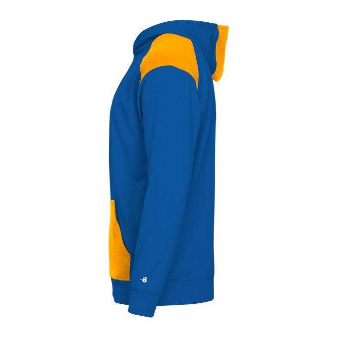 Badger Sport 2440 Breakout Performance Fleece Youth Hoodie - Royal Gold - HIT a Double - 2