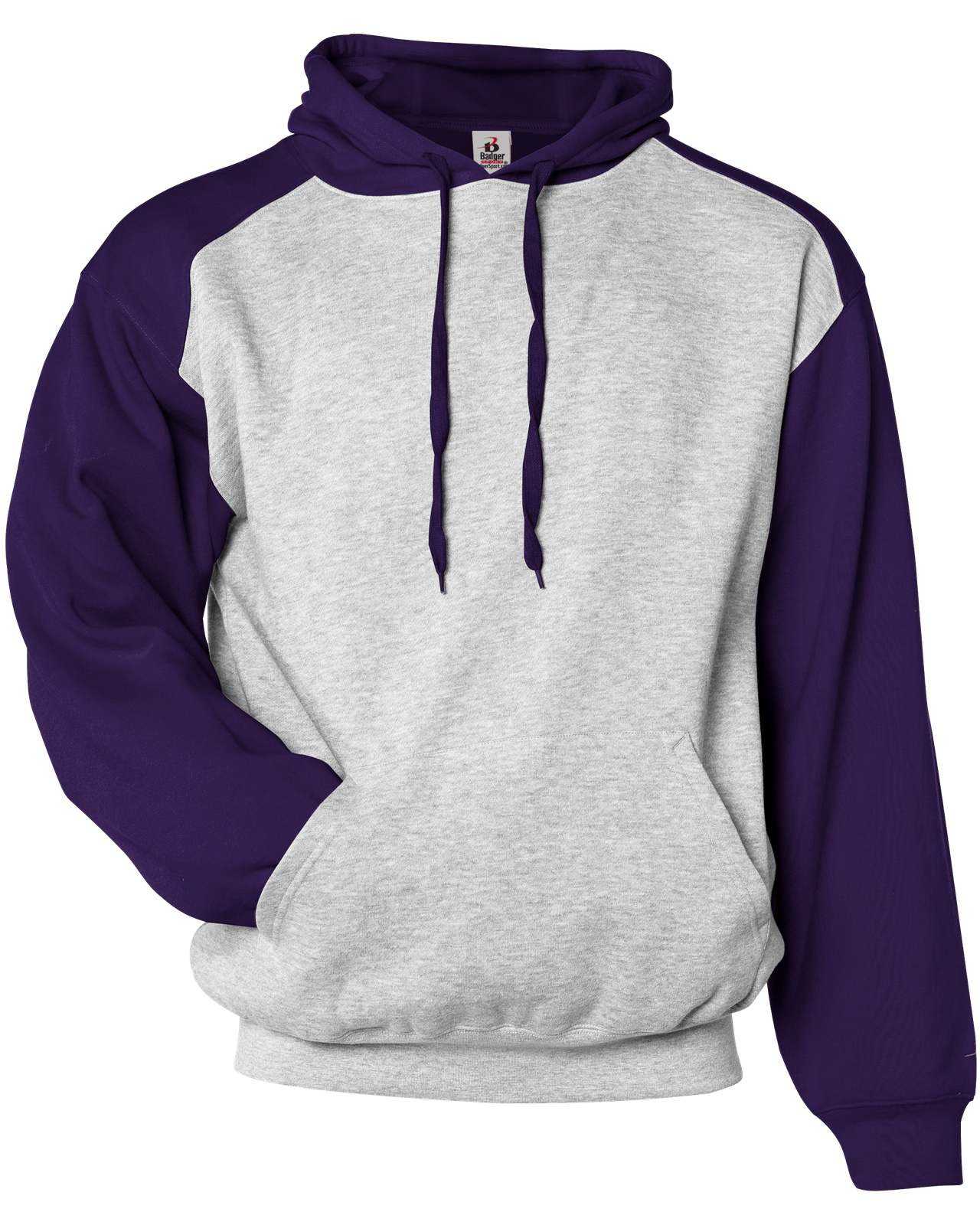 Badger Sport 2449 Athletic Fleece Sport Youth Hoodie - Oxford Purple - HIT a Double - 1