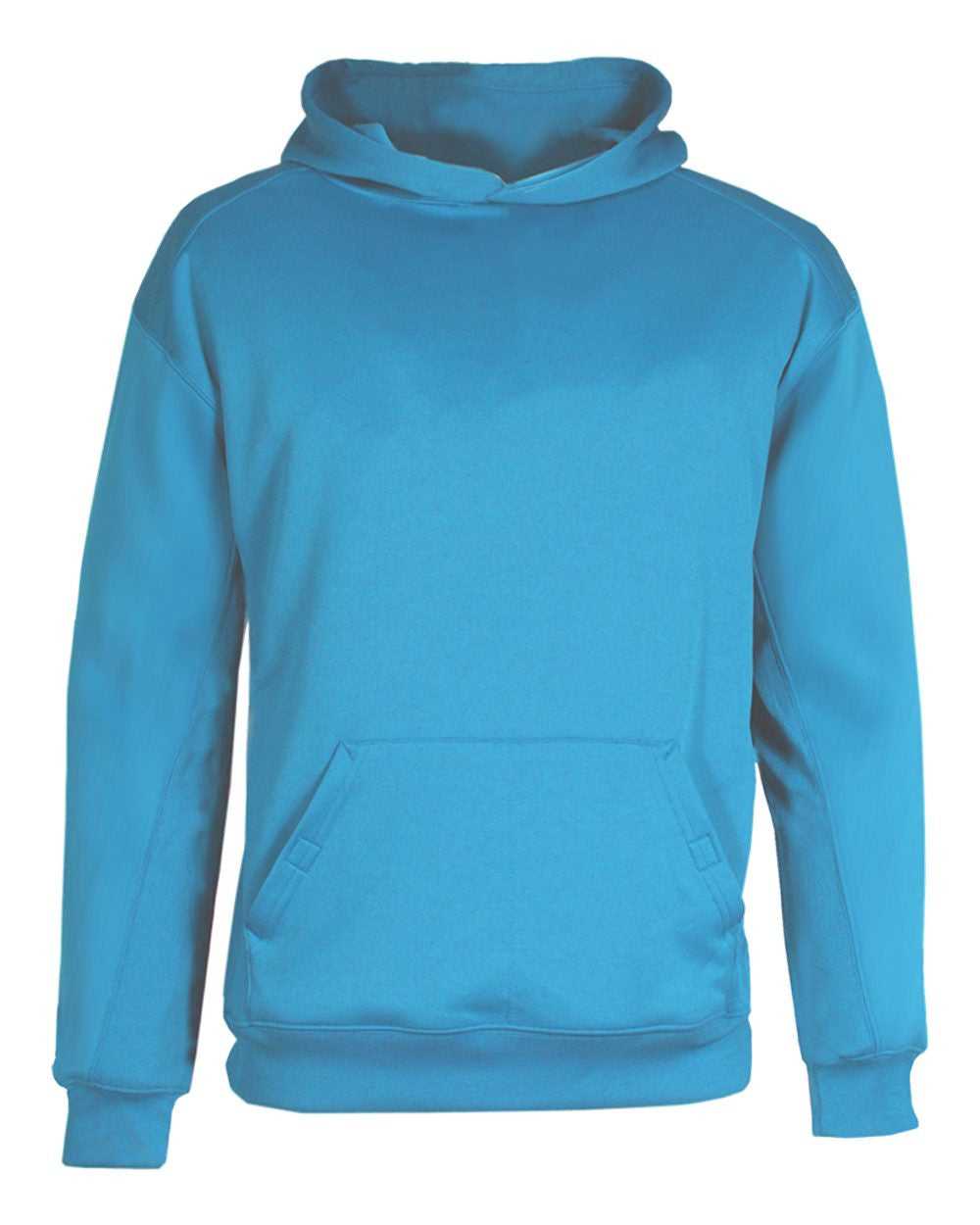 Badger Sport 2454 Poly Fleece Youth Hoodie - Columbia Blue - HIT a Double - 1