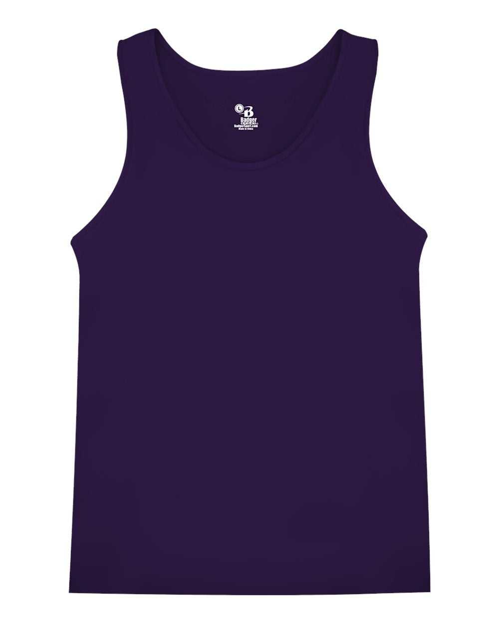 Badger Sport 2662 B-Core Youth Tank - Purple - HIT a Double - 1