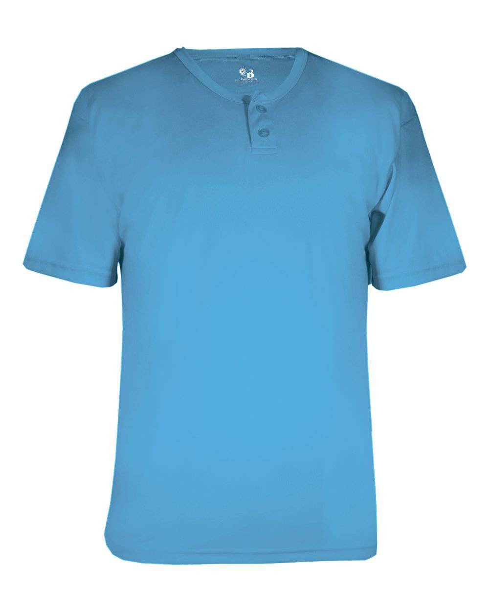 Badger Sport 2930 Youth B-Core Placket - Columbia Blue - HIT a Double - 1