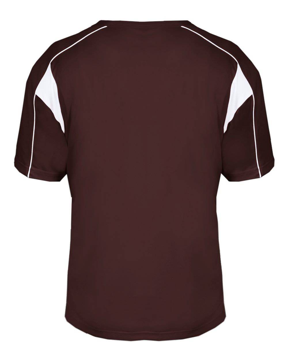 Badger Sport 2937 Youth Pro Placket - Maroon White - HIT a Double - 3