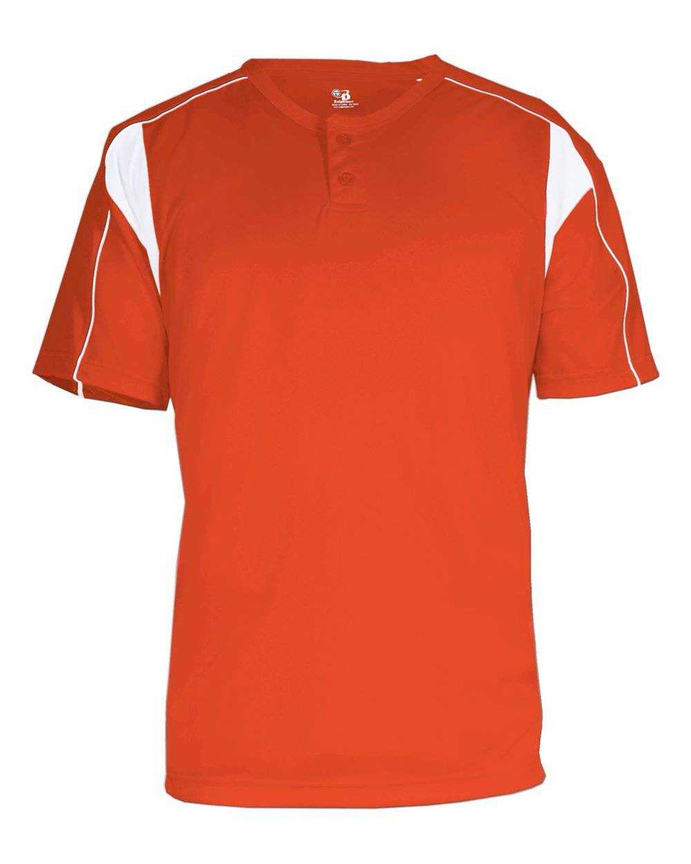 Badger Sport 2937 Youth Pro Placket - Orange White - HIT a Double - 1