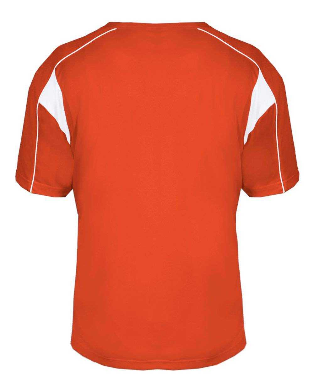 Badger Sport 2937 Youth Pro Placket - Orange White - HIT a Double - 3