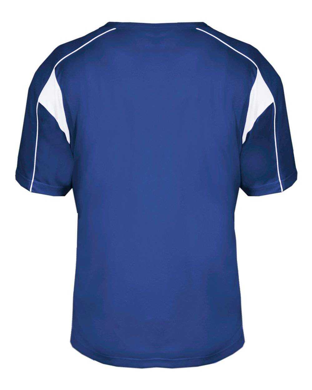 Badger Sport 2937 Youth Pro Placket - Royal White - HIT a Double - 3