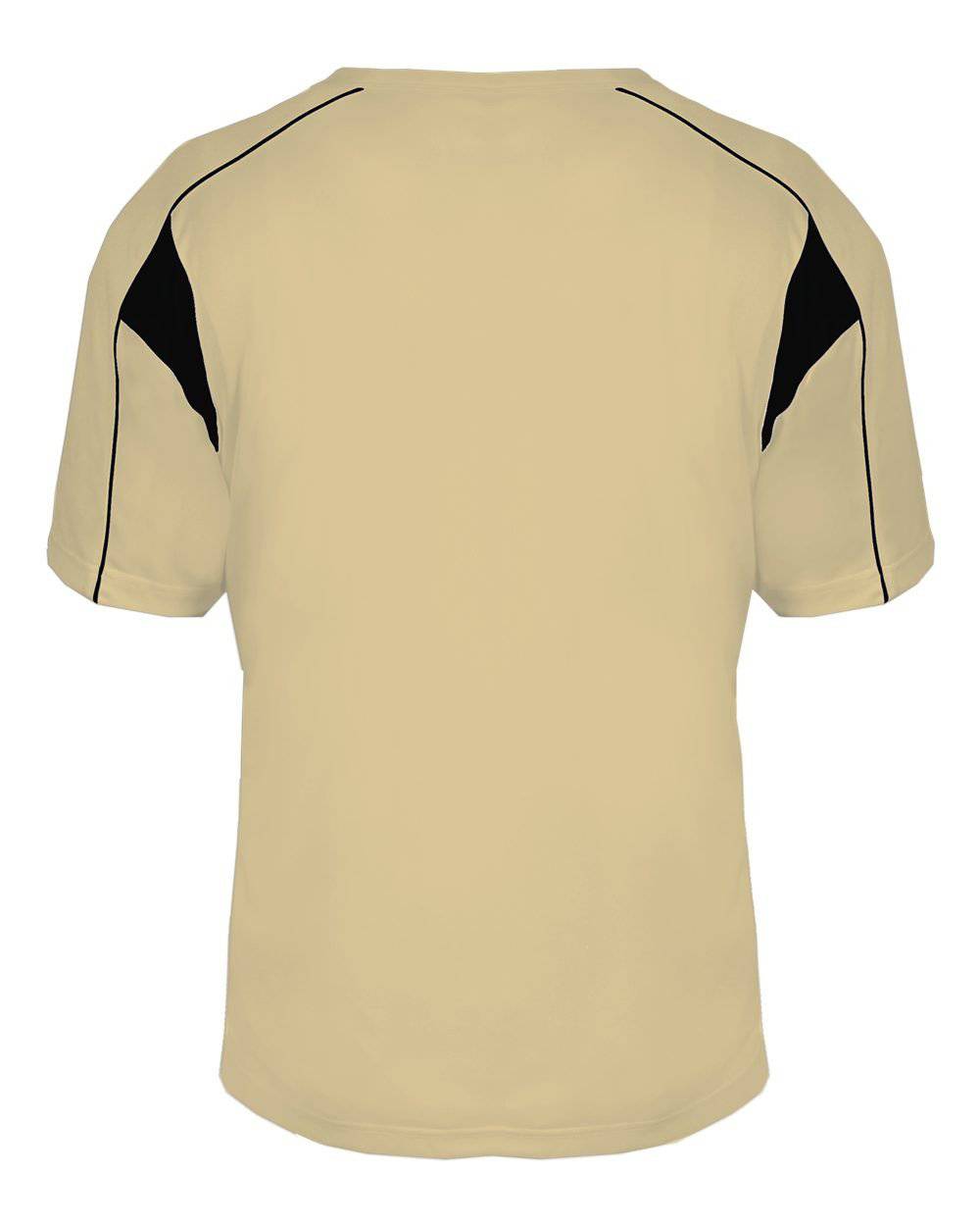 Badger Sport 2937 Youth Pro Placket - Vegas Gold Black - HIT a Double - 3