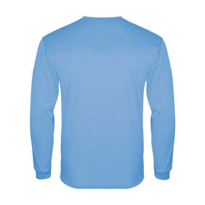 Badger Sport 2944 Tri-Blend Long Sleeve Youth Tee - Columbia Blue Heather - HIT a Double - 2