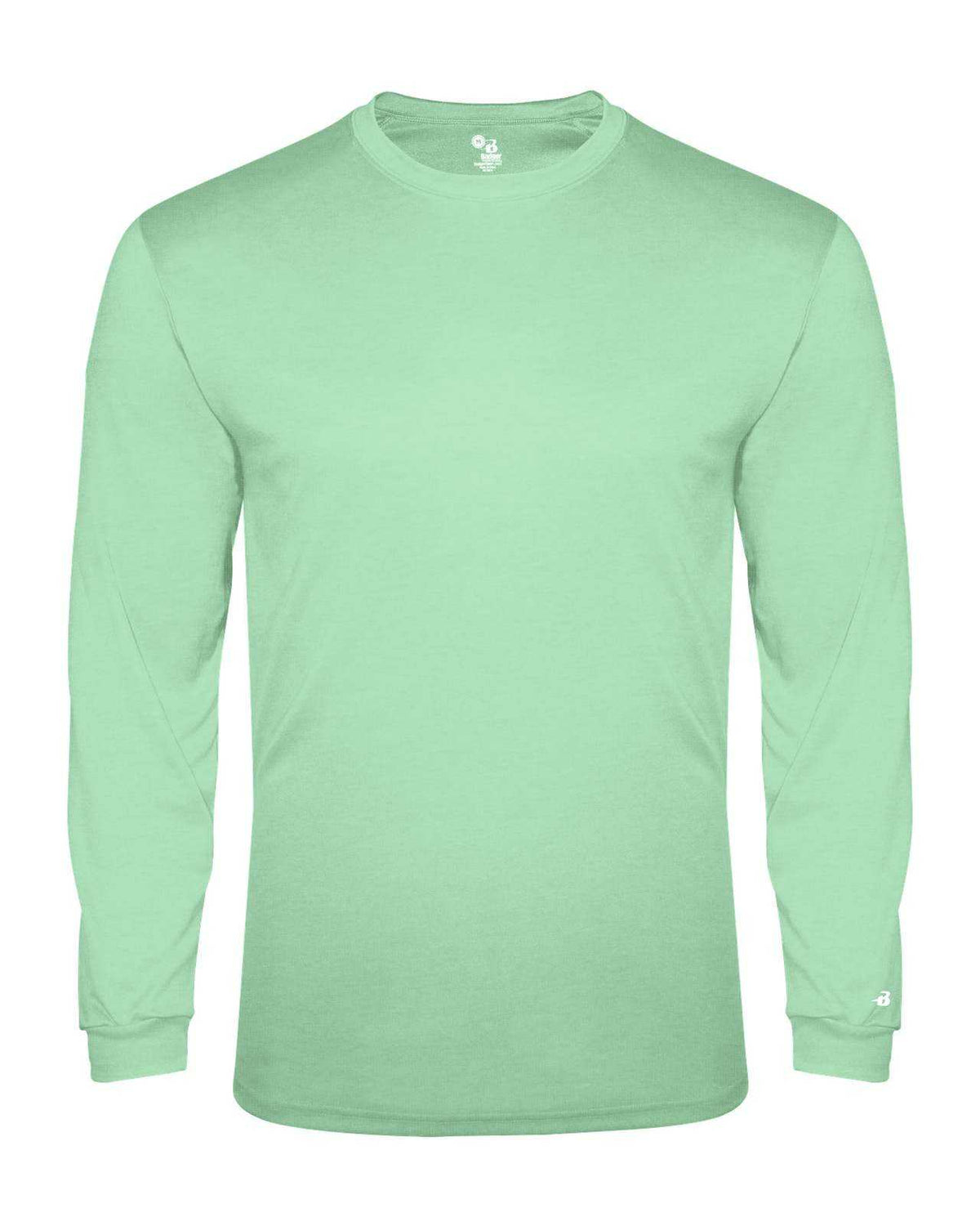 Badger Sport 2944 Tri-Blend Long Sleeve Youth Tee - Mint - HIT a Double - 1